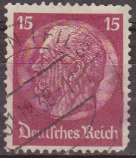 Alemania 1933 Scott 423 Sello º 85 Cumpleaños de Von Hindenburg 15 Michel520 Deutsches Reich Allemagne Duitsland Germania Germany Alemagne Deutschland